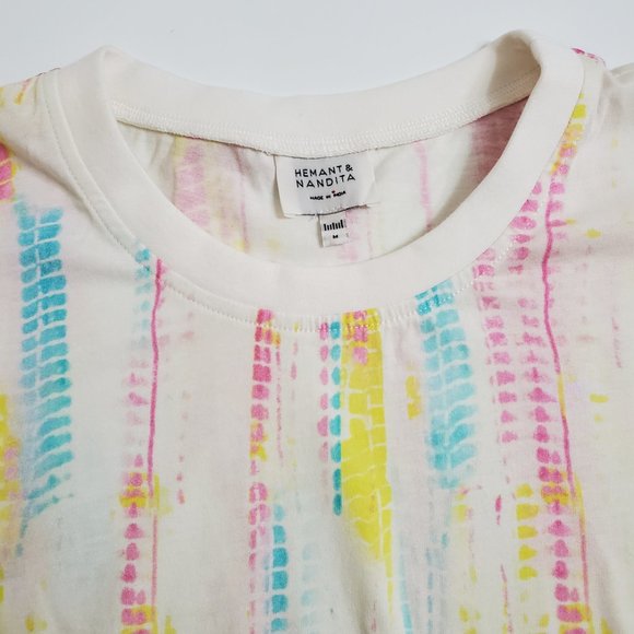 Hemant & Nandita Tie-Dye T-Shirt M Tee Cotton Short Sleeve Crewneck Handmade - Picture 7 of 13
